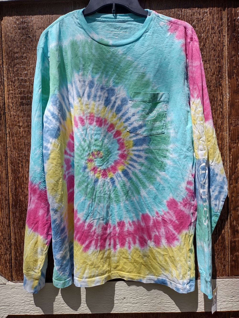 Vineyard Vines Tie-dye Graphic Long Sleeve T Shirt Men's M
